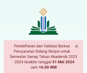 Pengumuman Pendaftaran Sidang Skripsi